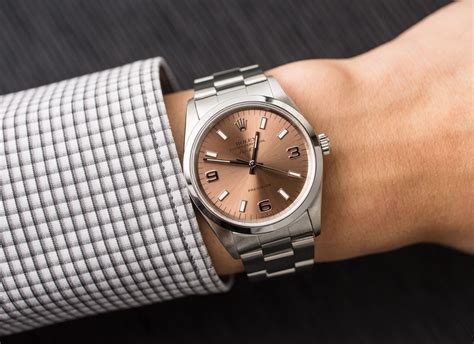 rolex salmon air king|Rolex Air-King models.